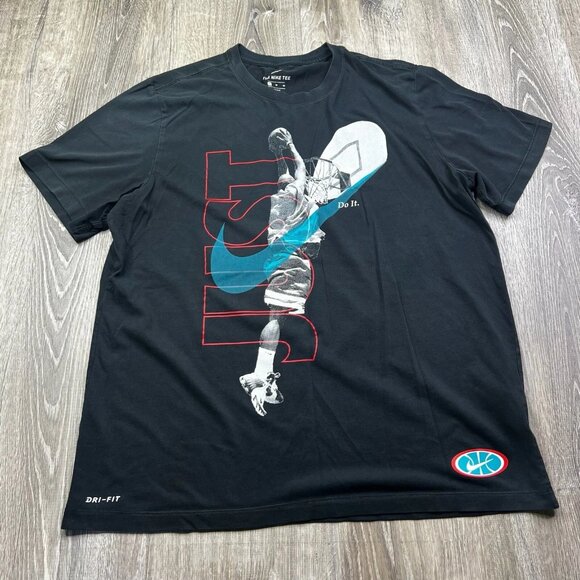 Nike Shirt Mens XL Dri Fit Just Do It Logo Basketball Tee Athletic - Picture 1 of 12